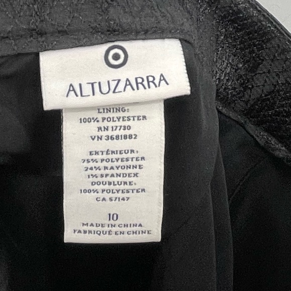 Altuzarra for Target Python Jacquard Print Pencil Skirt Front Slit Black Size 10 - Picture 4 of 6